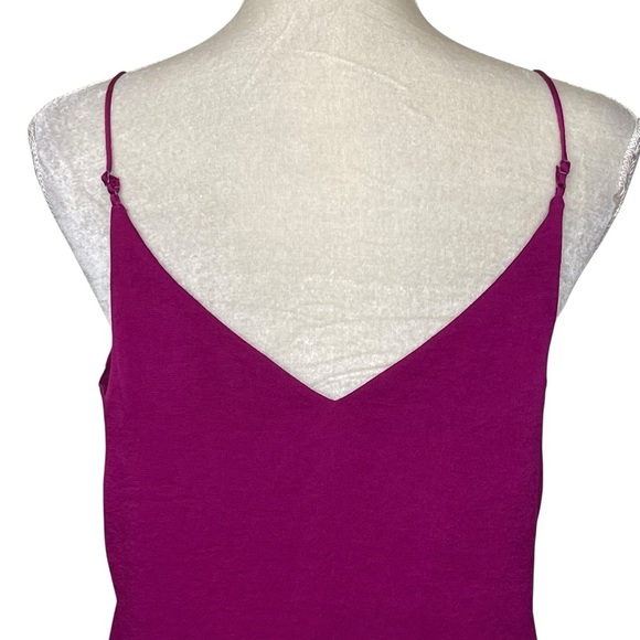 Express Women’s Satin Camisole Top Size S Magenta Pink Adjustable Strap Layering - Picture 5 of 7